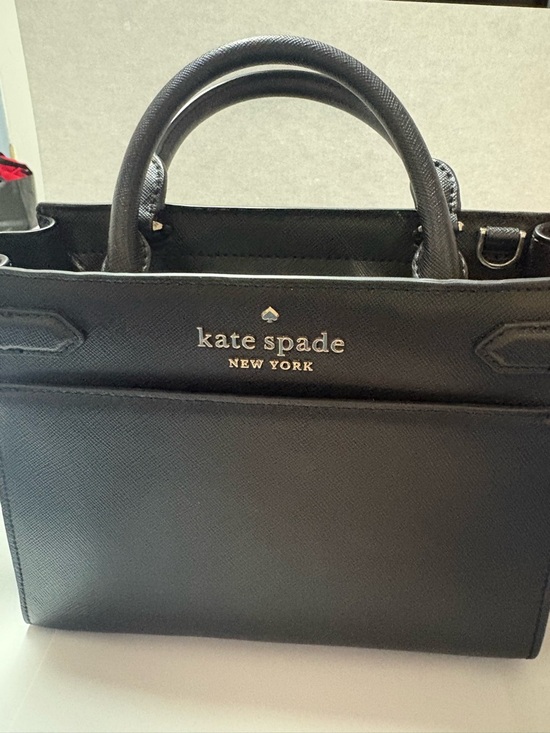 kate spade Handbags - Kate Spade Staci Small Satchel- Black Saffiano Leather- Structured Bag w/Strap